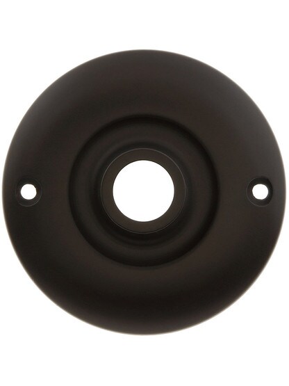 3 1/4 inch Forged Brass Rosette With 21/32 inch Collar In Oil-Rubbed Bronze.